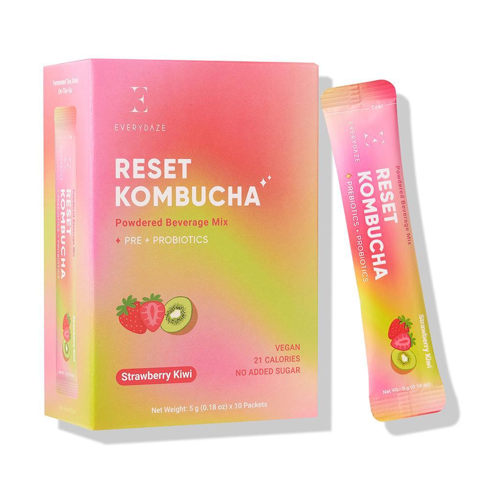 RESET Kombucha 3 Flavor Bundle (Lemon Giner, Strawberry Kiwi, Grapefruit Black Tea)