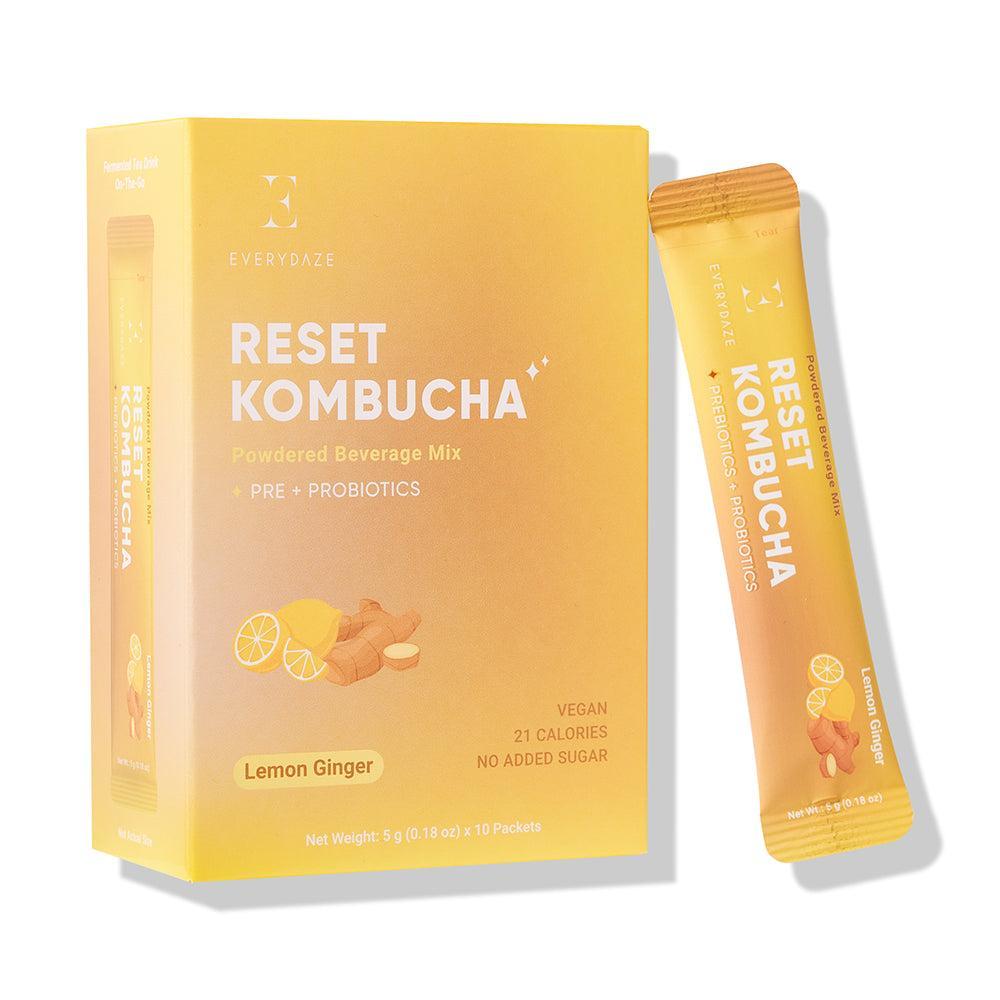 RESET Kombucha 3 Flavor Bundle (Lemon Giner, Strawberry Kiwi, Grapefruit Black Tea)