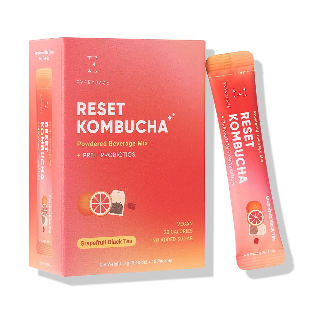 RESET Kombucha 3 Flavor Bundle (Lemon Giner, Strawberry Kiwi, Grapefruit Black Tea)